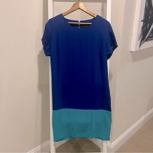 Monochrome Short Sleeve Shift Dress